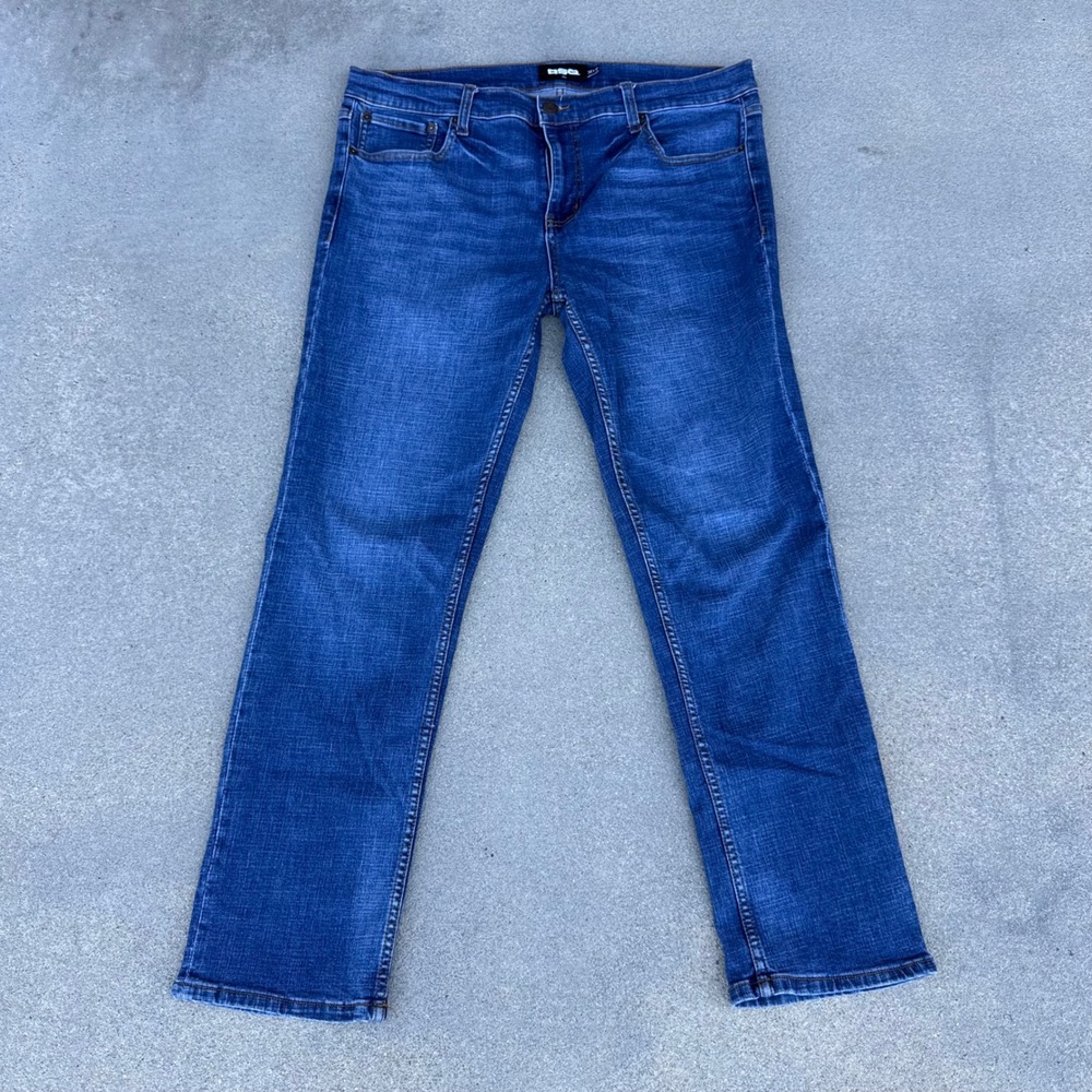 RSQ Slim Fit Blue Jeans Mens 34x30 Stretch Denim Pants Medium Wash